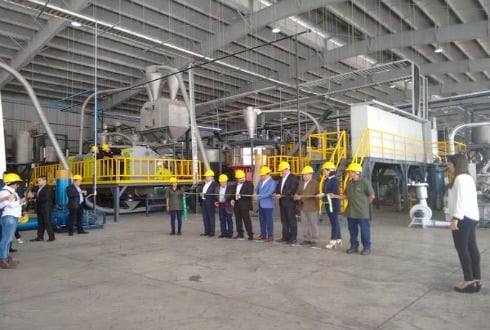 Inauguración de planta de reciclaje de ALBOMY.